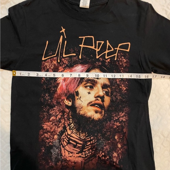 Lil Peep Rapper Hip Hop Artist Short Sleeve T-Shirt Black Sz Small Women’s Tee - Picture 5 of 7